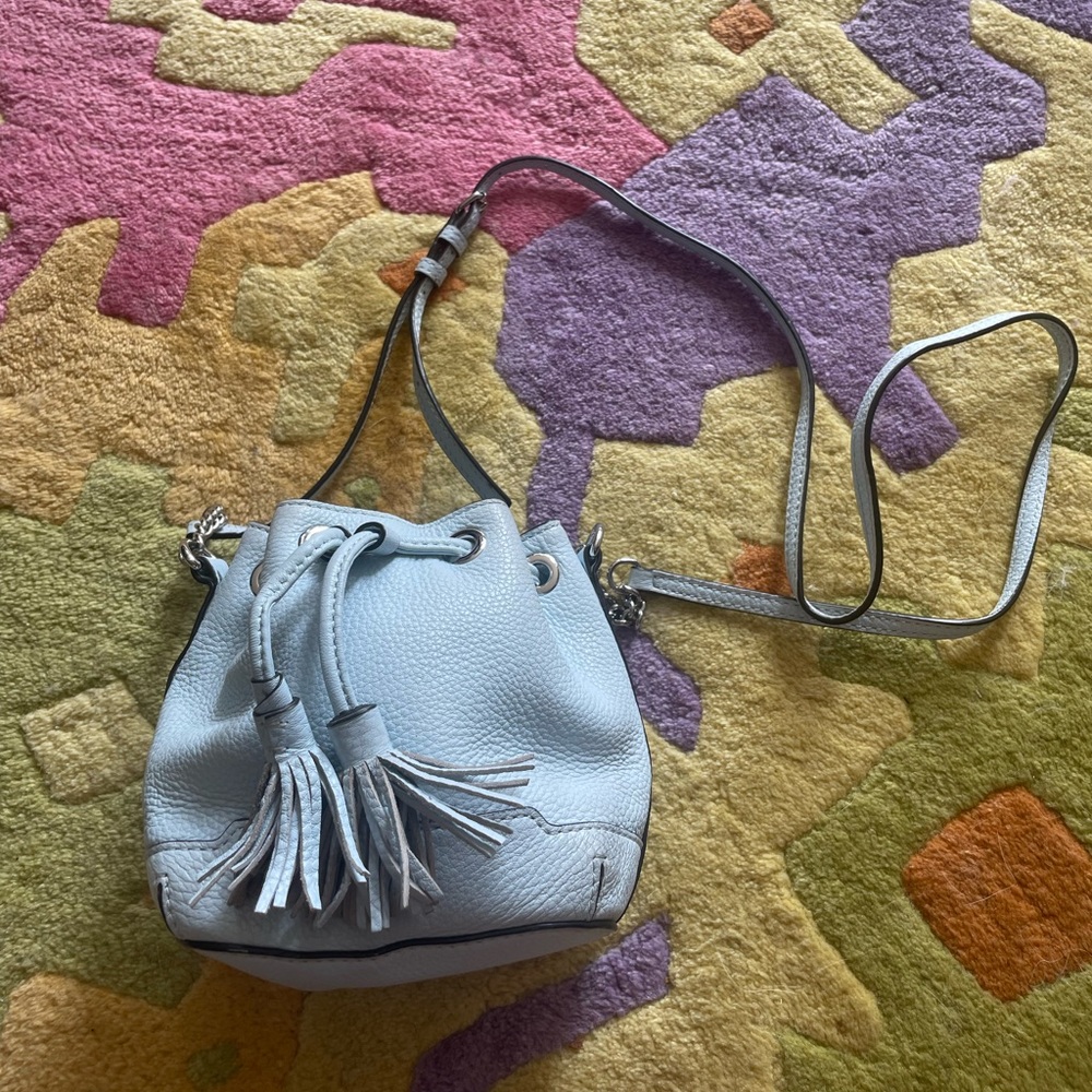 Rebecca Minkoff Pale Blue Mini Bucket Crossbody